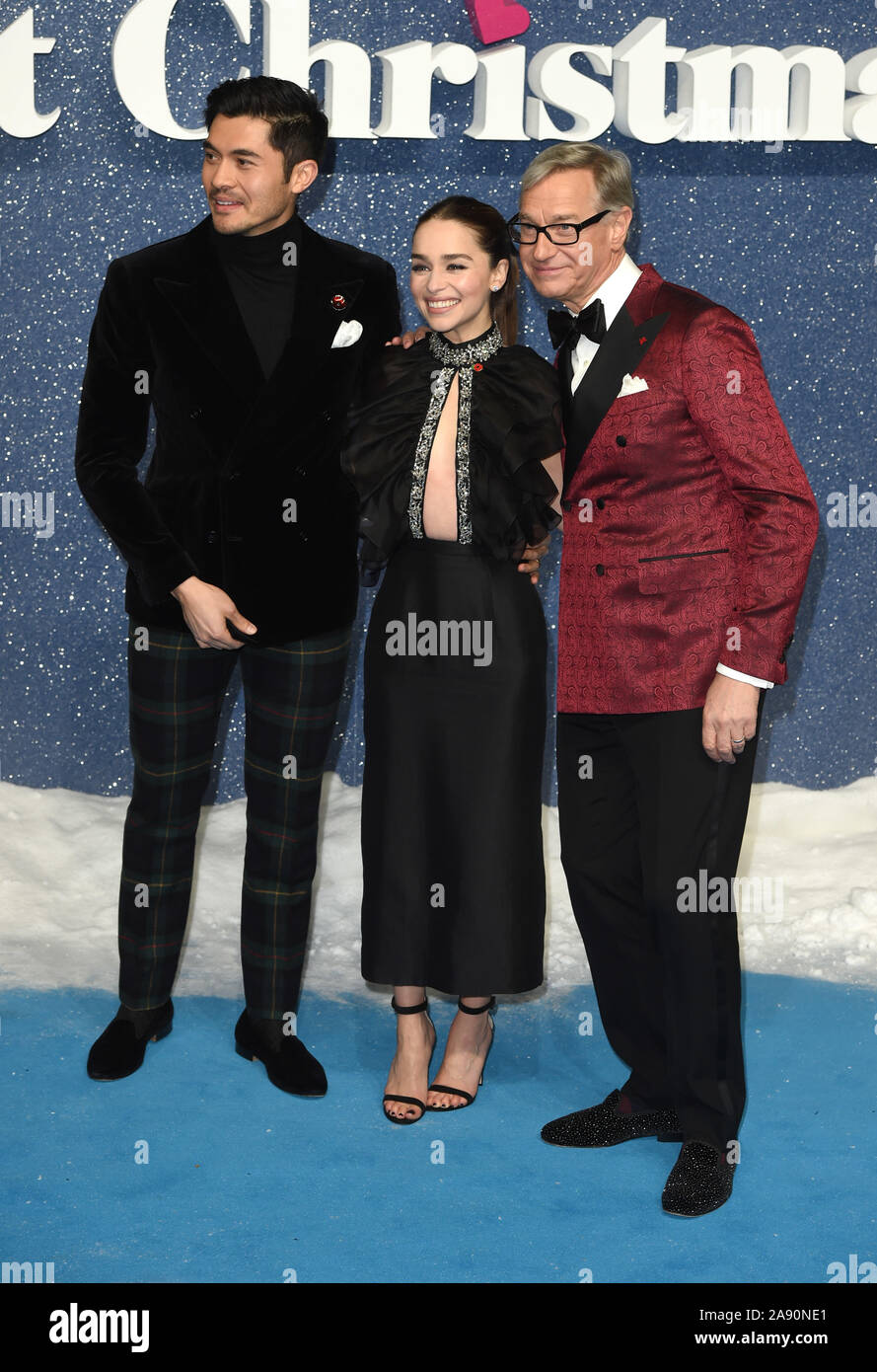 Photo Must Be Credited ©Alpha Press 079965 11/11/2019 Henry Golding and Emilia Clarke Paul Feig Last Christmas UK Premiere At BFI Southbank London Stock Photo