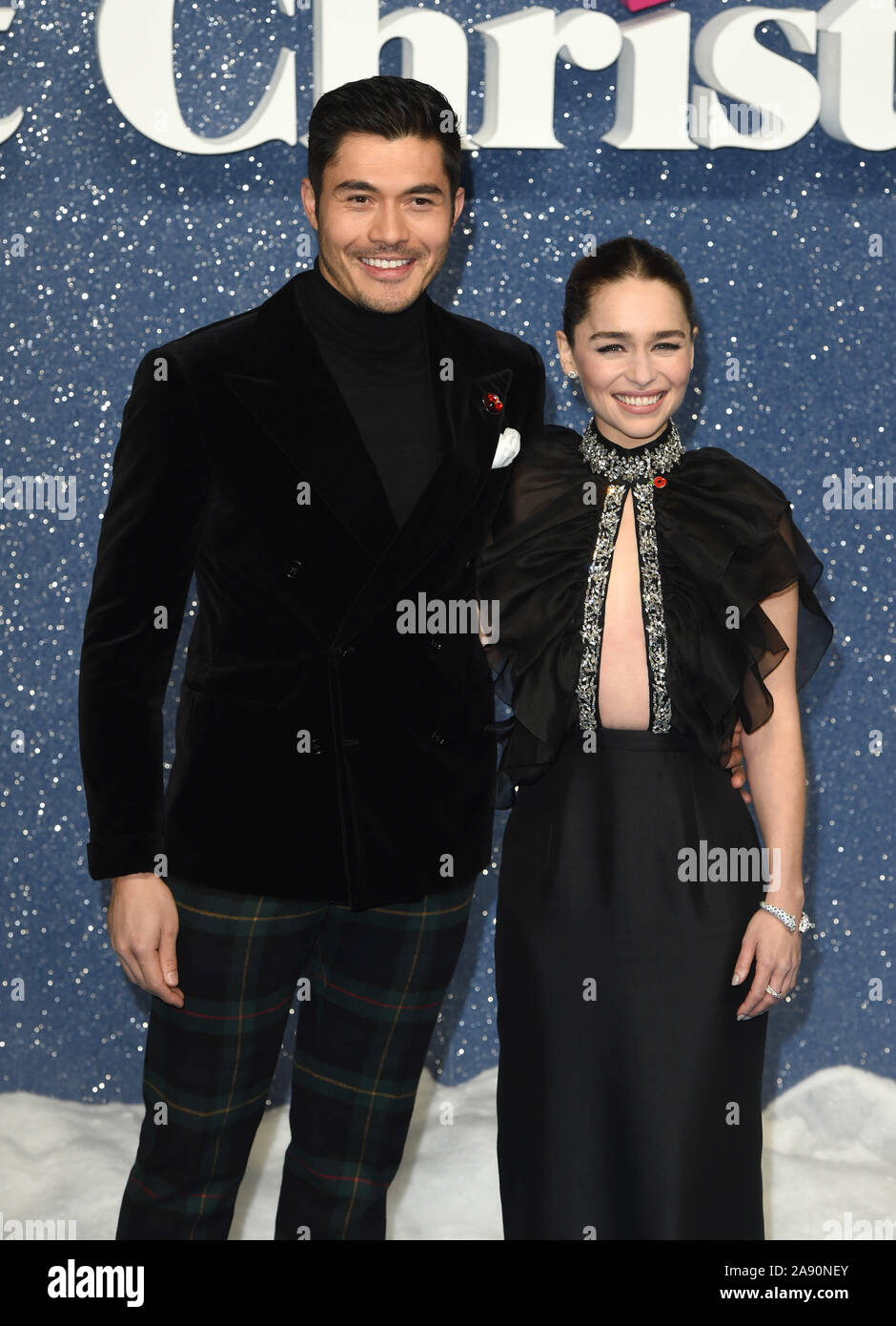 Photo Must Be Credited ©Alpha Press 079965 11/11/2019 Henry Golding and Emilia Clarke Last Christmas UK Premiere At BFI Southbank London Stock Photo