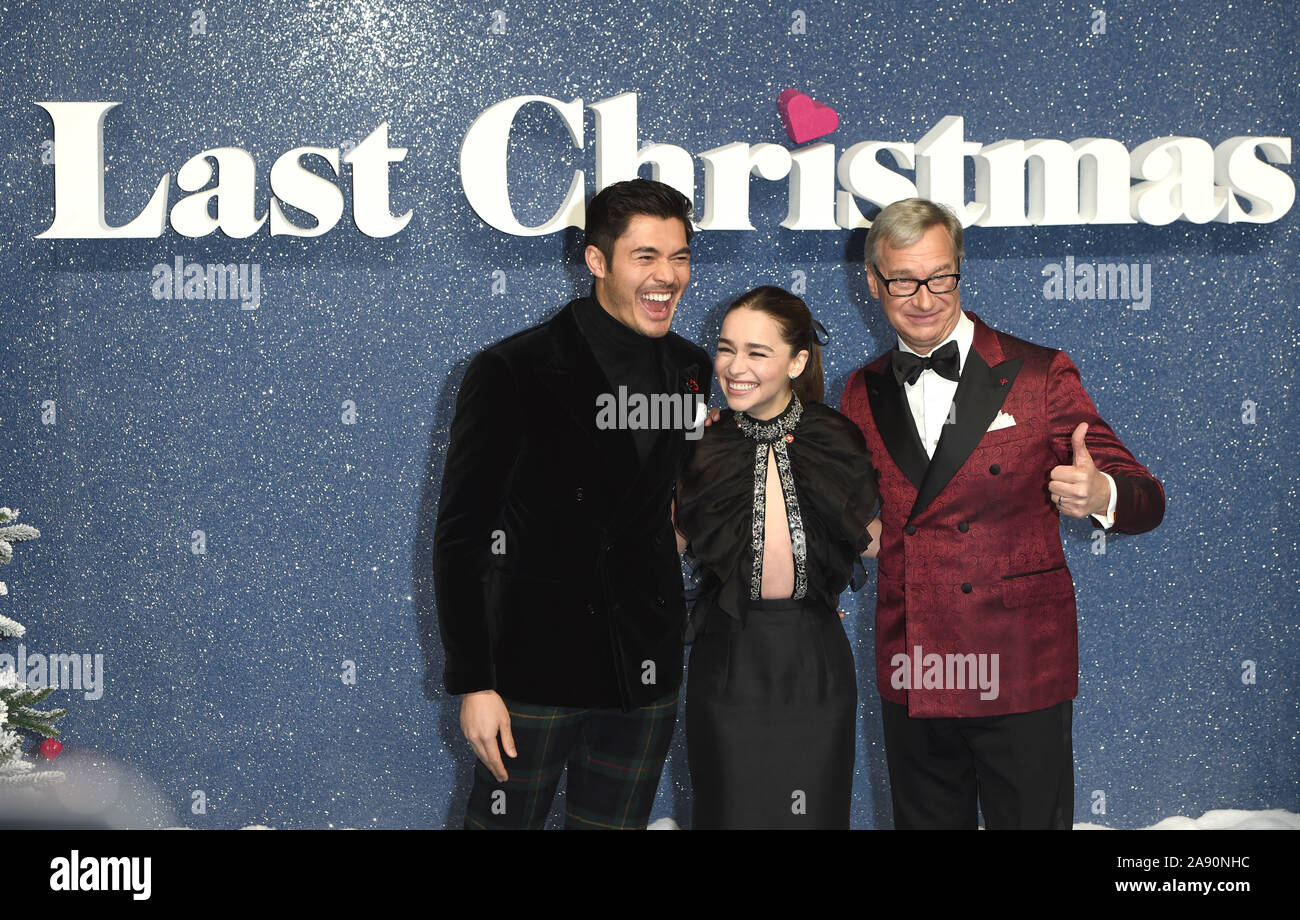 Photo Must Be Credited ©Alpha Press 079965 11/11/2019 Henry Golding and Emilia Clarke Paul Feig Last Christmas UK Premiere At BFI Southbank London Stock Photo