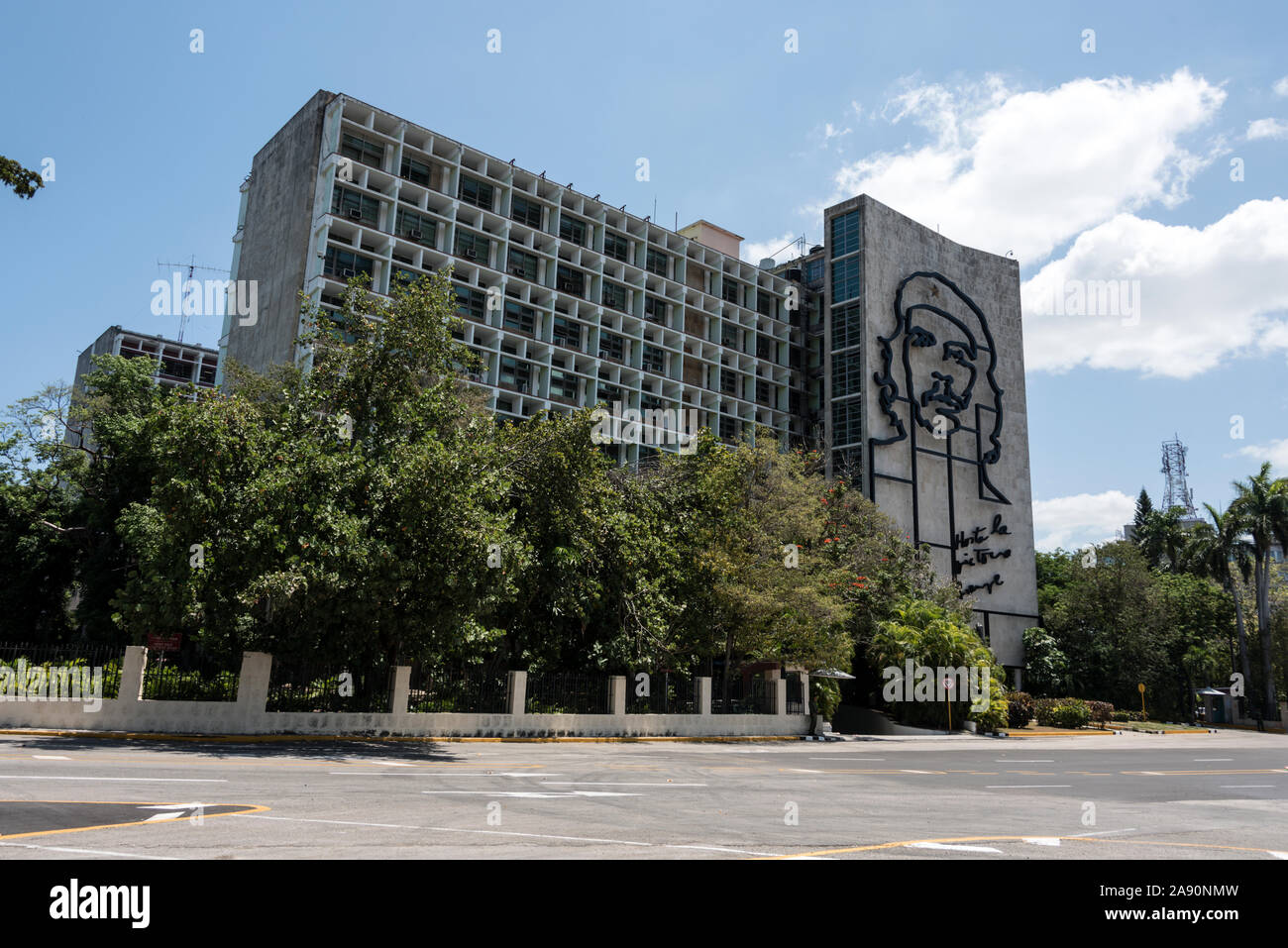 The Cuban Ministry of the Interior of the Republic of Cuba,( Ministerio del Interior) that oversees the home affairs of Cuba, faces Plaza de la Revol Stock Photo