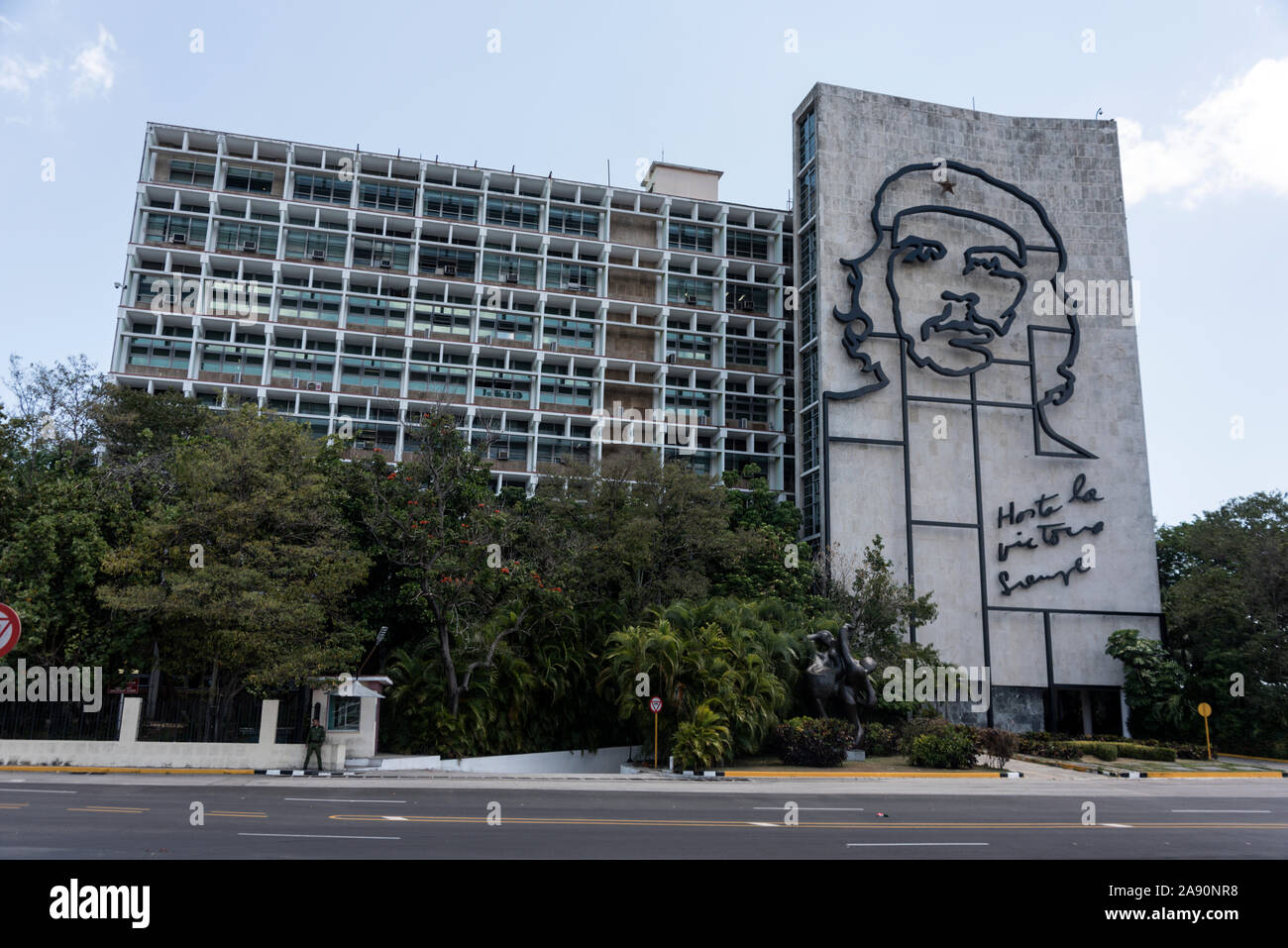 The Cuban Ministry of the Interior of the Republic of Cuba,( Ministerio del interior) that oversees the home affairs of Cuba, facing Plaza de la Revol Stock Photo