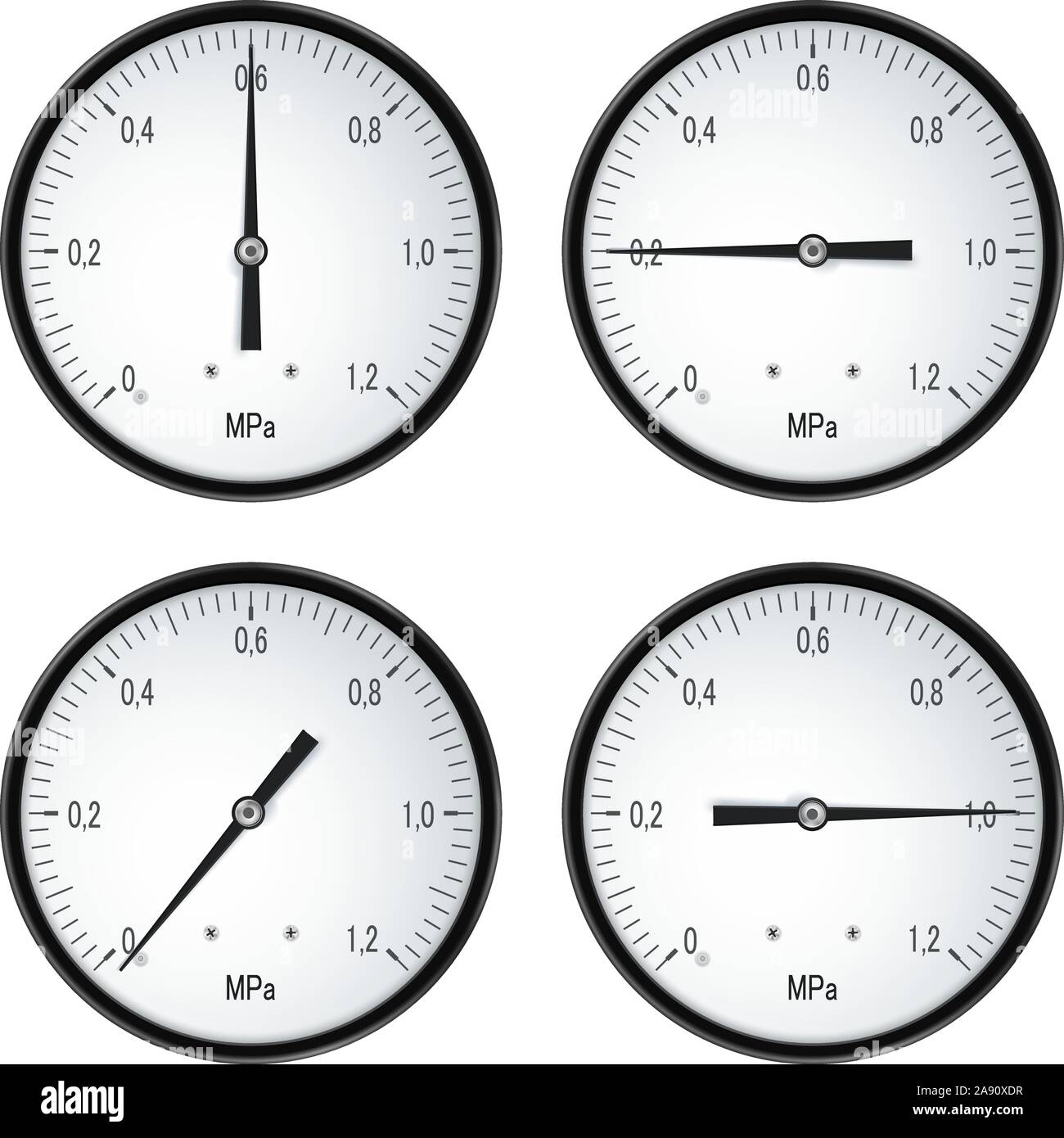 Manometers for pressure measerument Stock Vector