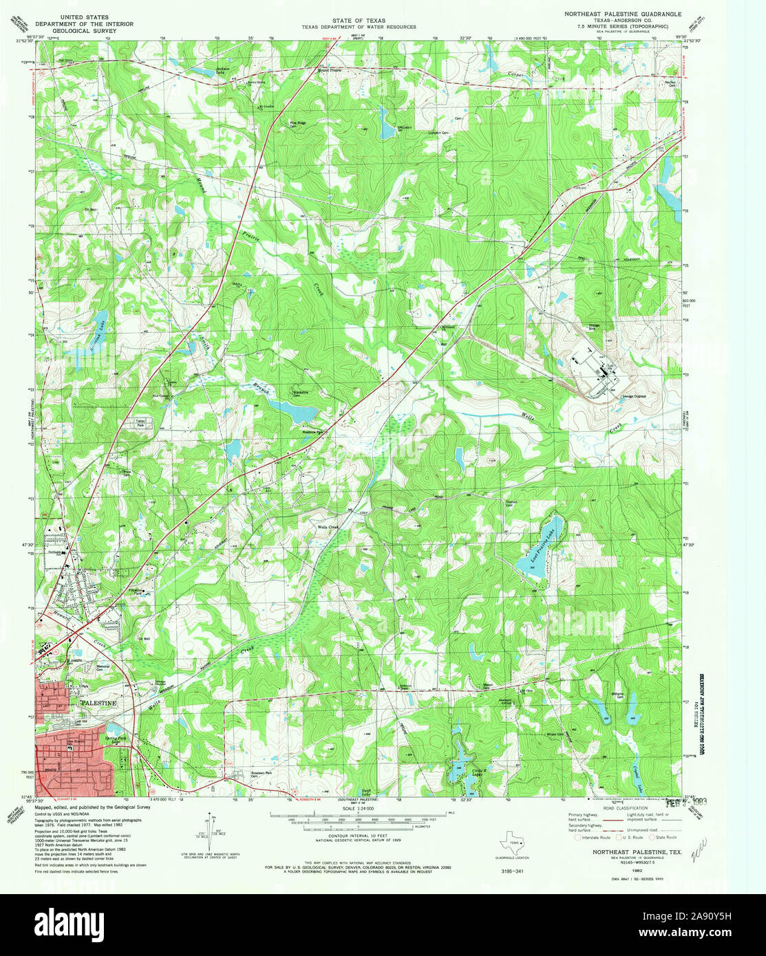 Map of palestine texas hi-res stock photography and images - Alamy