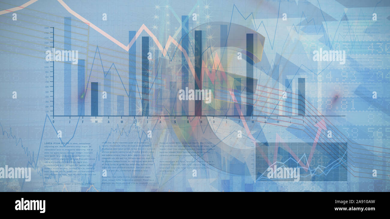 Composite image of blue data Stock Photo - Alamy
