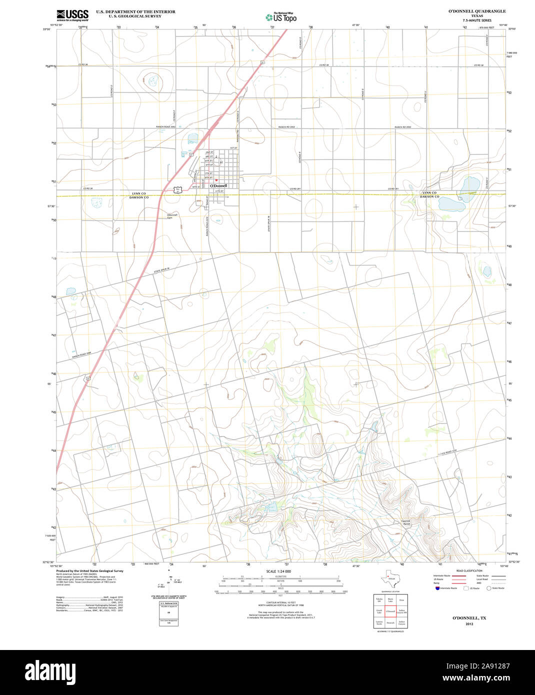 Odonnell texas map hires stock photography and images Alamy