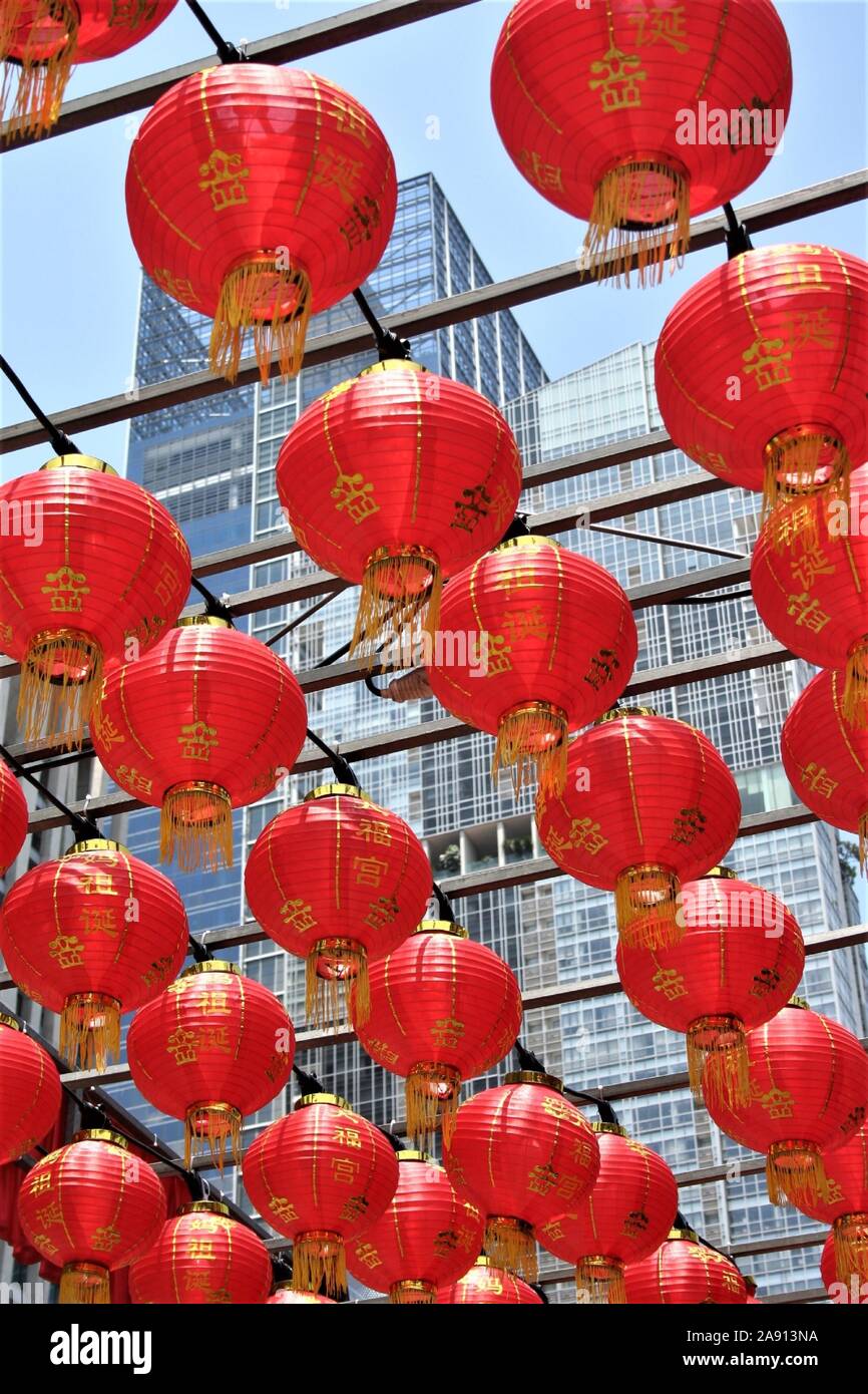 Chinese lanterns in Singapore Stock Photo Alamy