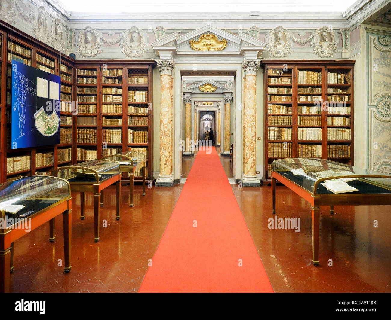 Library in Palazzo Corsini - Rome, Italy Stock Photo