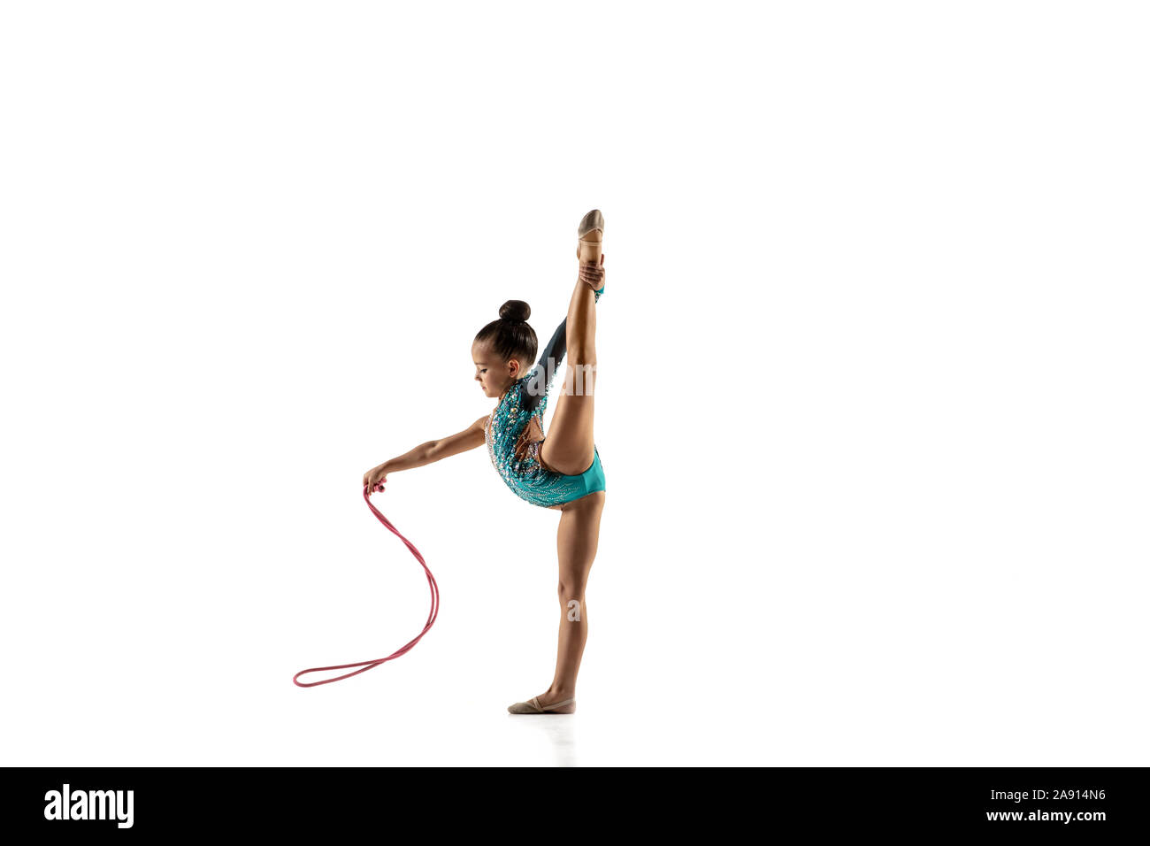 Rhythmic gymnastics - rope stock vector. Illustration of practice - 28005526