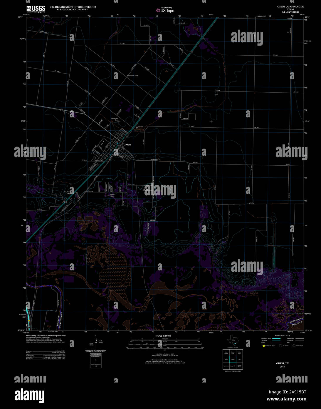 Odem texas map hires stock photography and images Alamy
