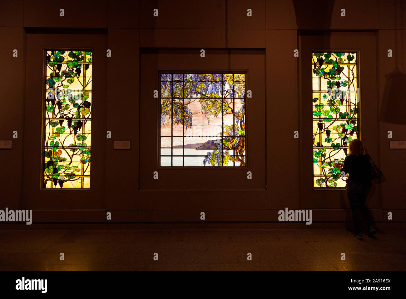Tiffany stained glass windows,The Met New York, New York City, United