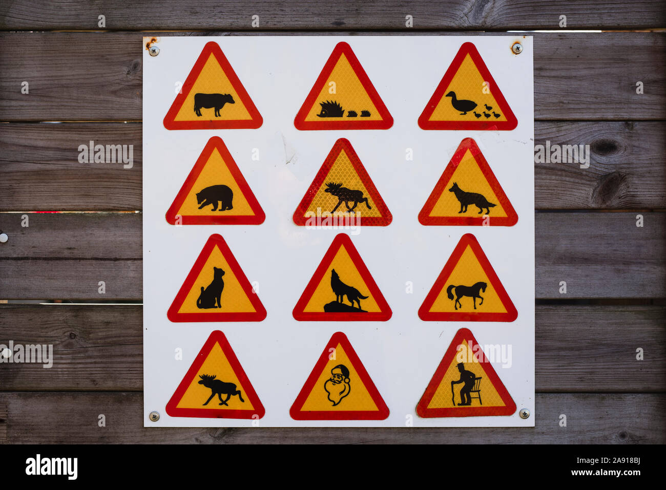Warning signs Stock Photo