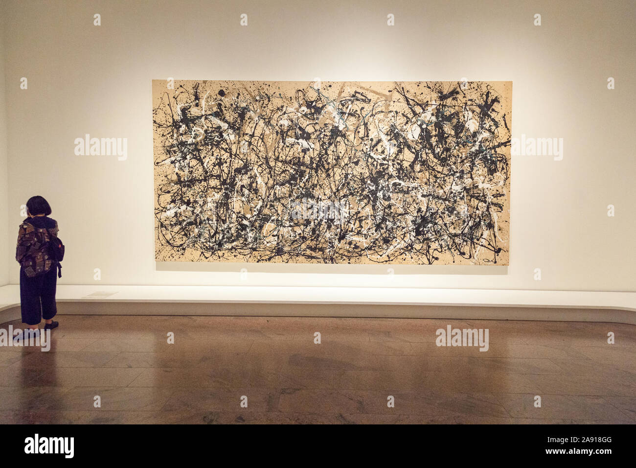 Jackson Pollock, Autumn Rhythm (number 30)  The Metropolitan Museum of Art. New York City, United States of America. Stock Photo