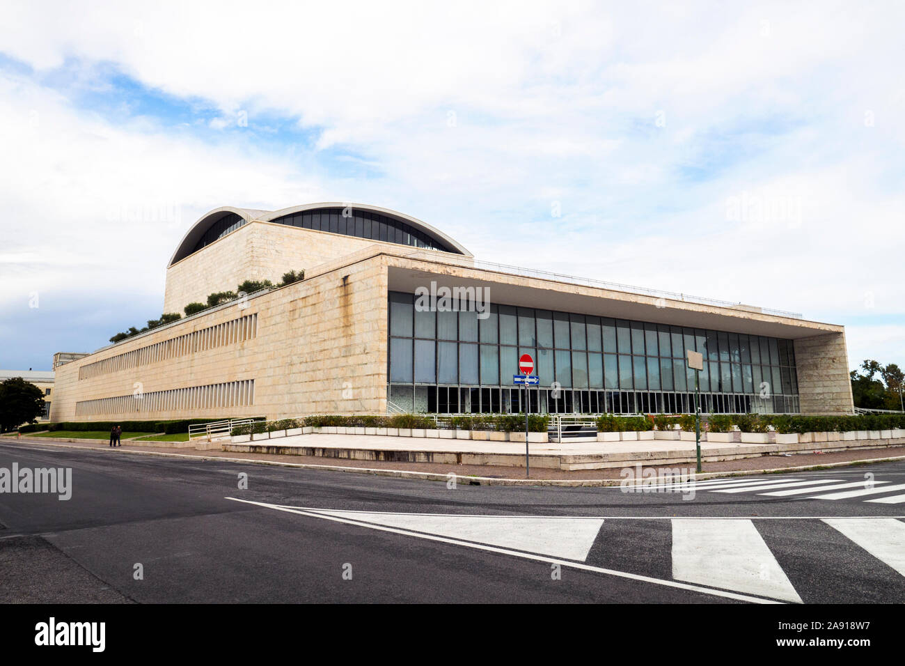 Palazzo dei Congressi Convention Centre in the EUR district in Rome - Italy Stock Photo