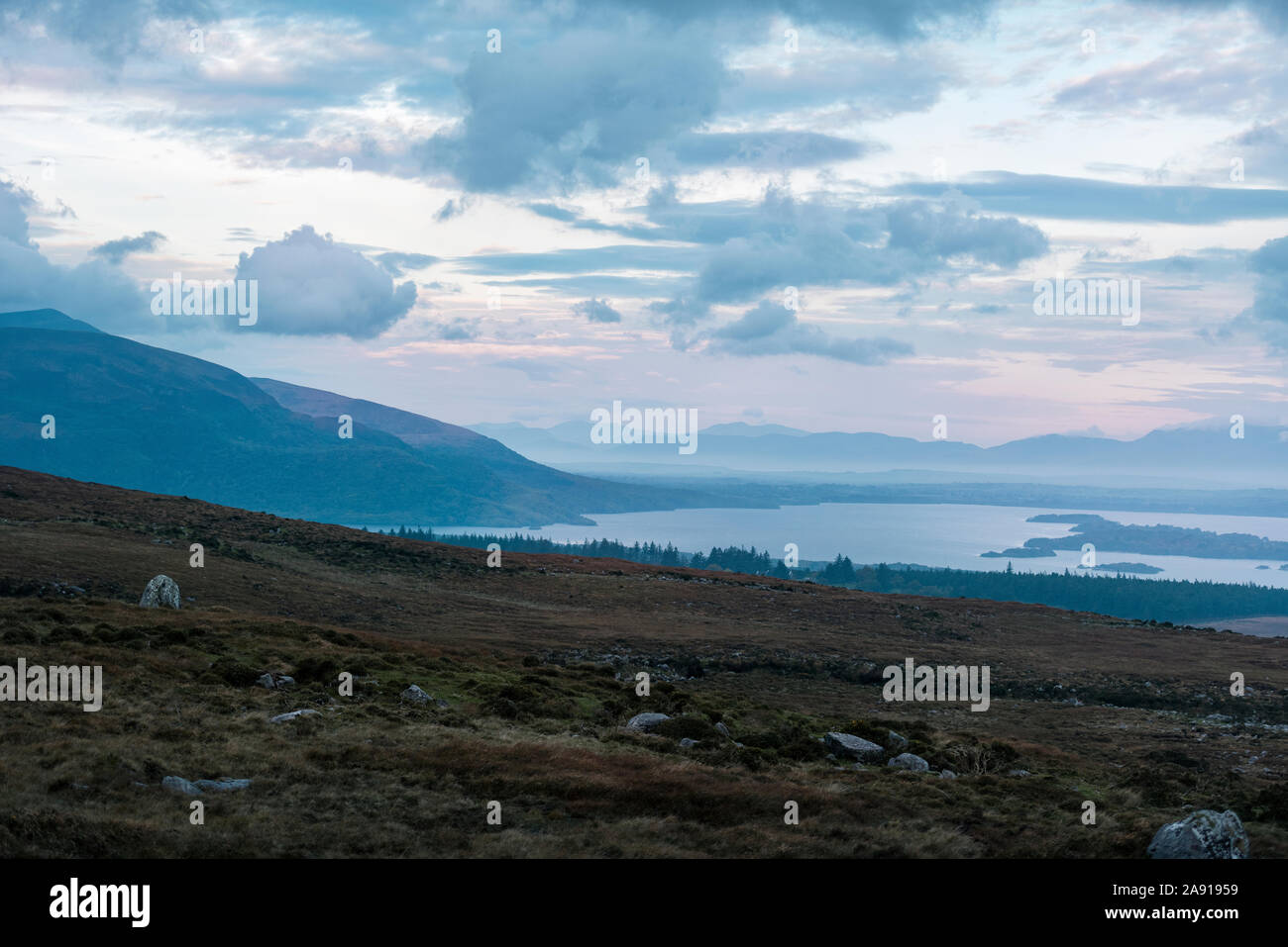 Landscape at sunset Stock Photo - Alamy