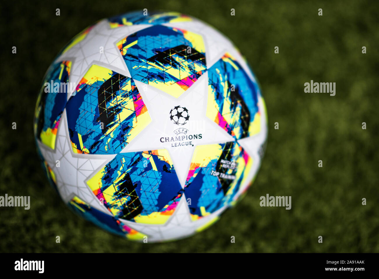Uefa champions league ball 2019 hi-res stock photography and