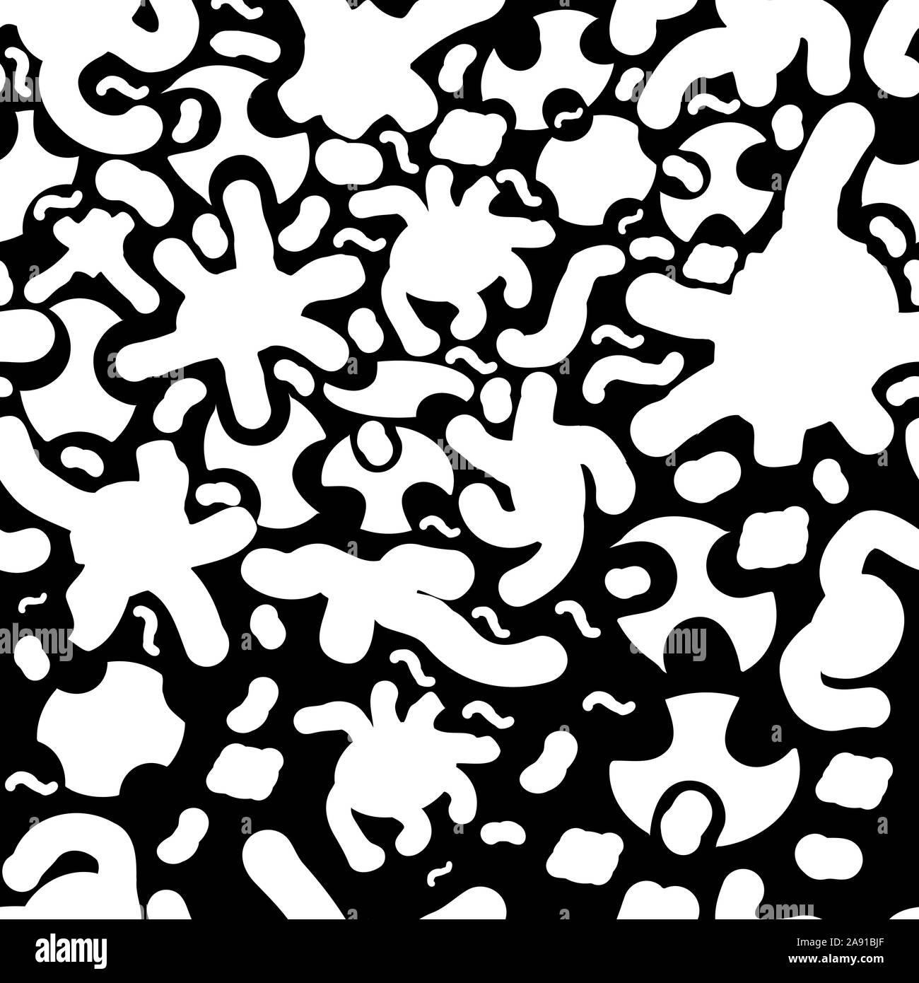 Vector seamless texture. Plasma white bubbles Stock Vector
