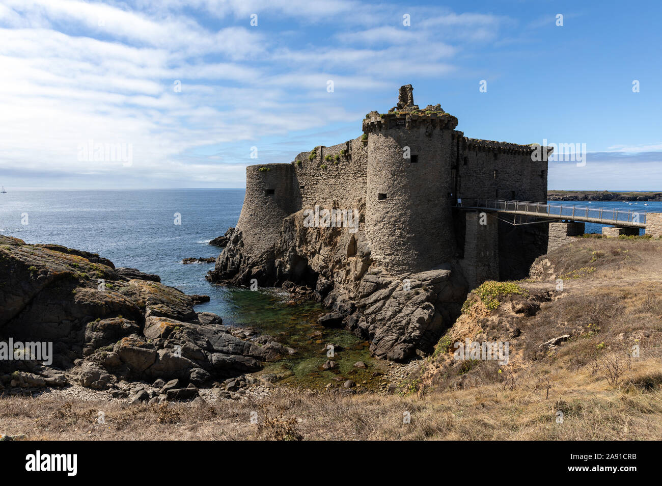 The Old castle of Yeu Island (Vendee, France) Stock Photo