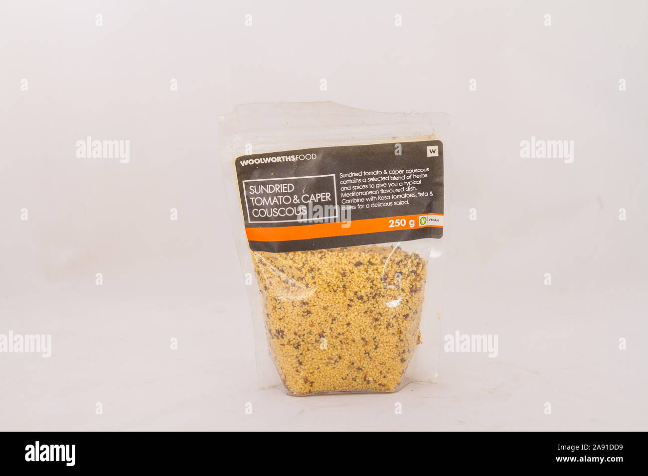 Alberton, South Africa a packet of Woolworths Food sundried tomato and caper couscous