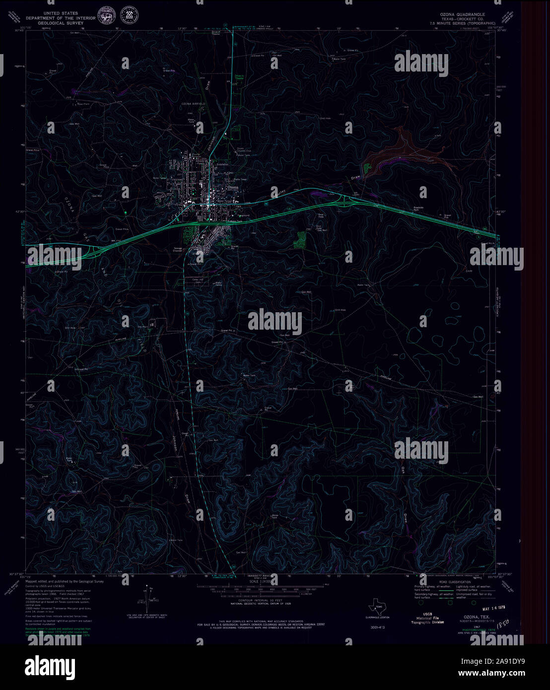 Ozona texas map hires stock photography and images Alamy