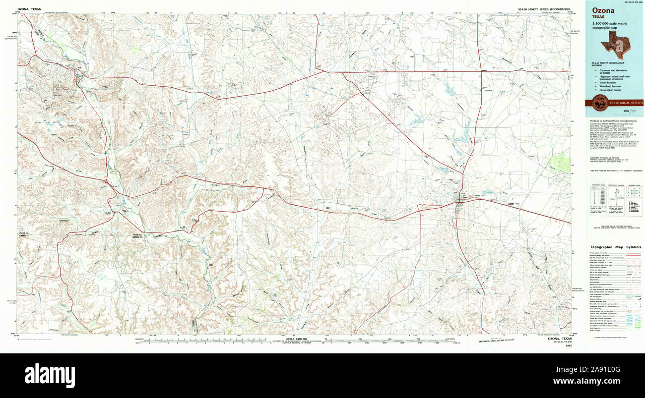 Ozona texas map hires stock photography and images Alamy
