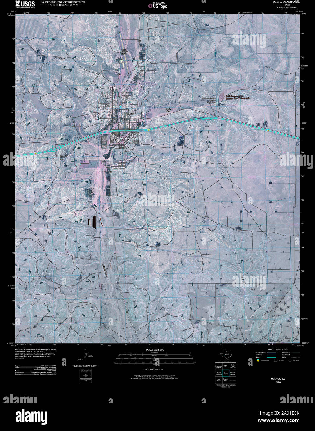 Map of ozona hires stock photography and images Alamy