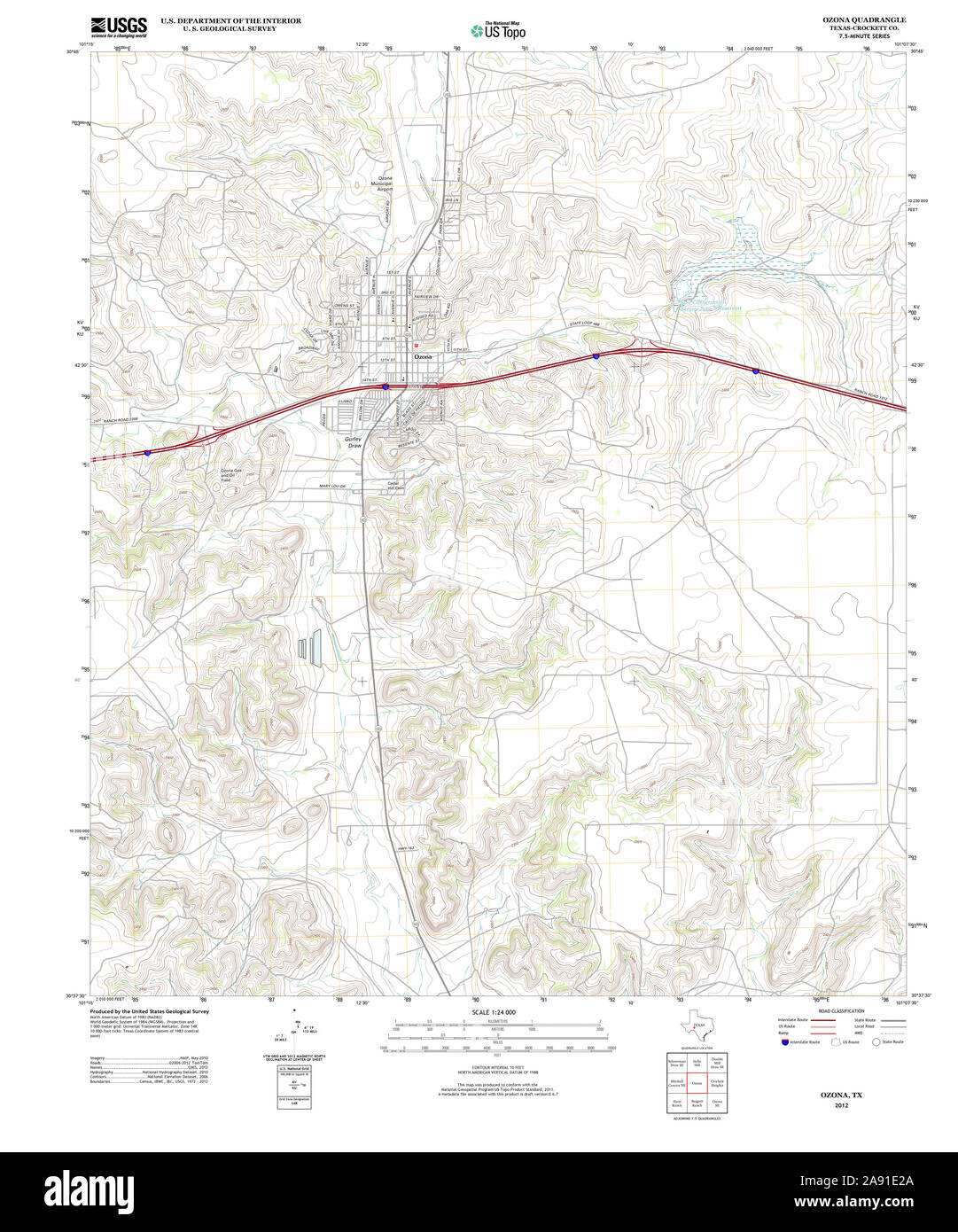 Ozona texas map hires stock photography and images Alamy