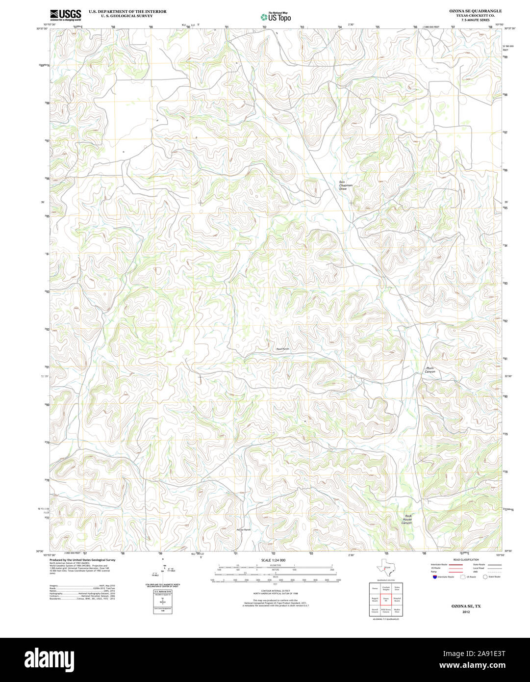 Map of ozona texas hires stock photography and images Alamy