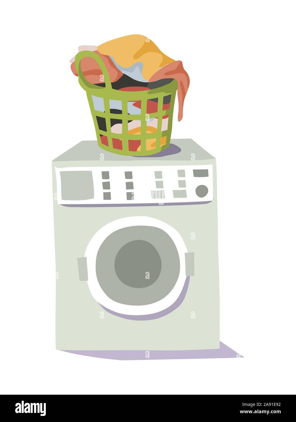 Laundry bucket isolated on white background Vector Image