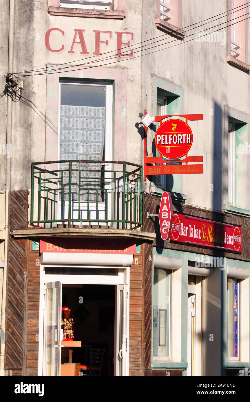 French village of Vix, Bar tabac, Vendee Stock Photo