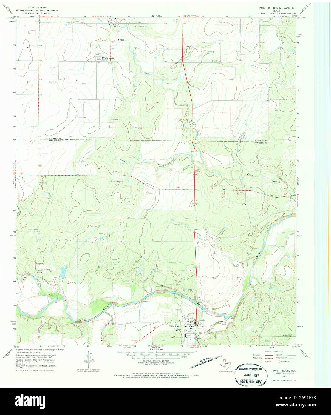 Paint rock texas map hires stock photography and images Alamy