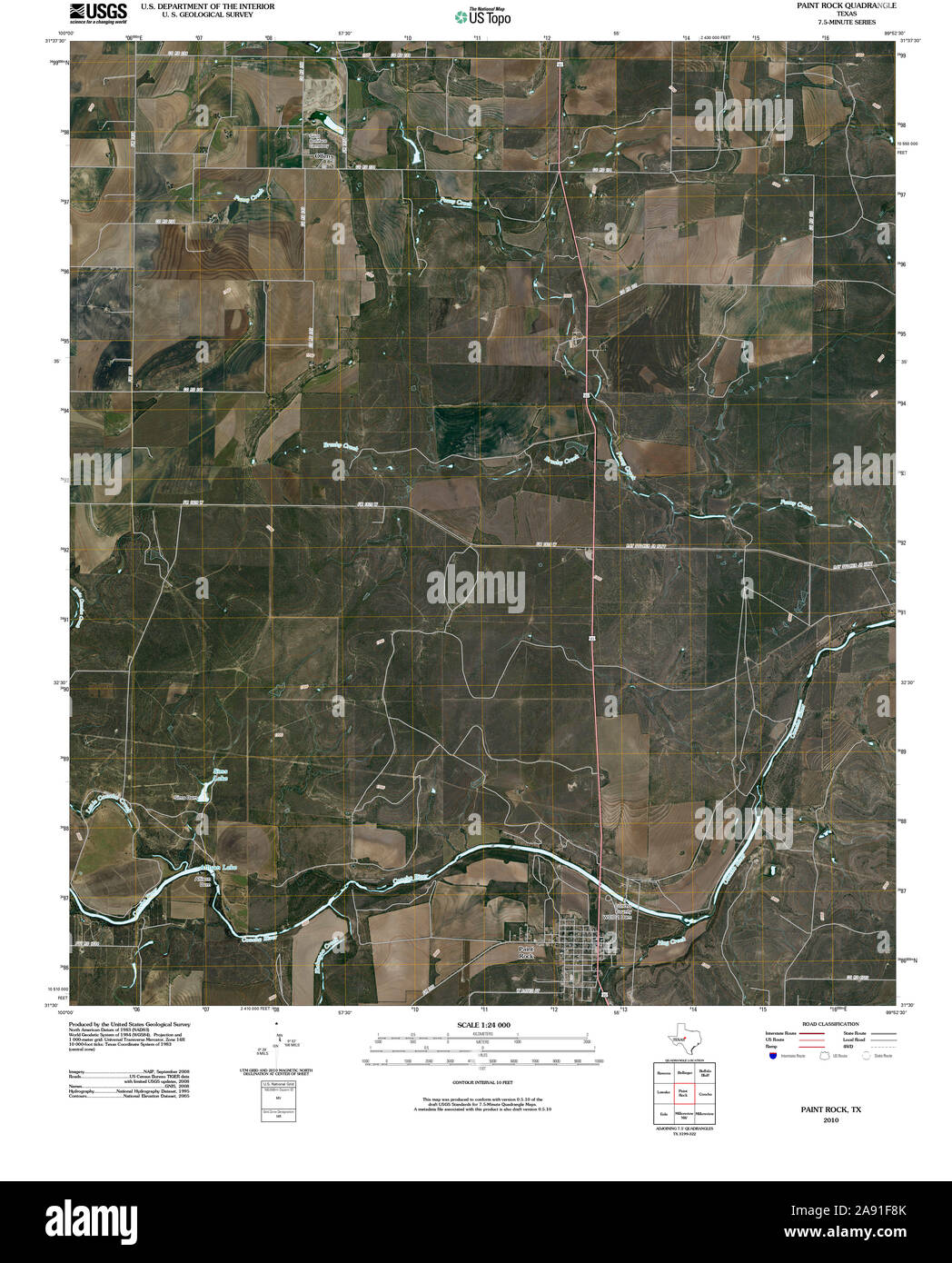 Map of paint rock texas Cut Out Stock Images & Pictures Alamy