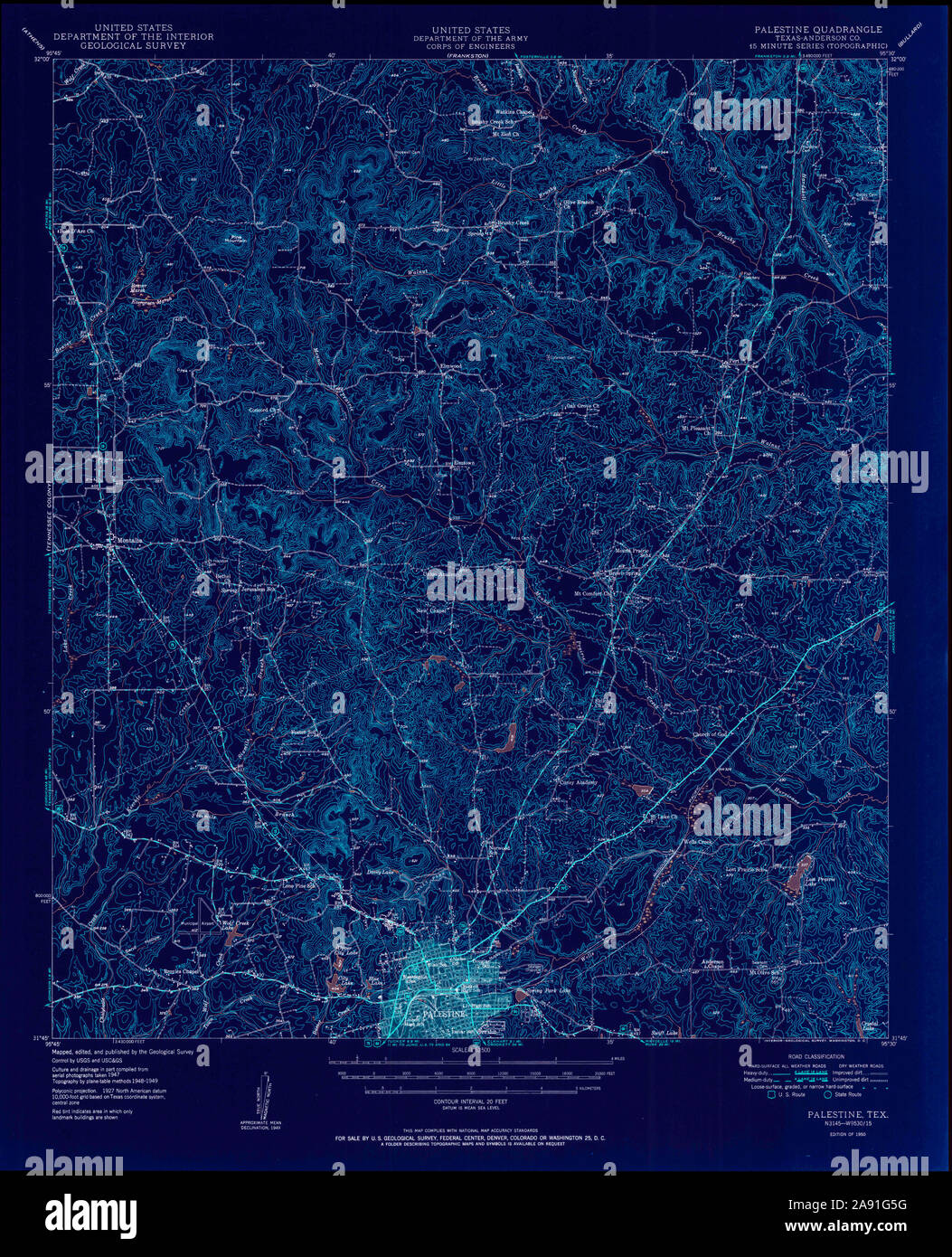Map of palestine texas hi-res stock photography and images - Alamy