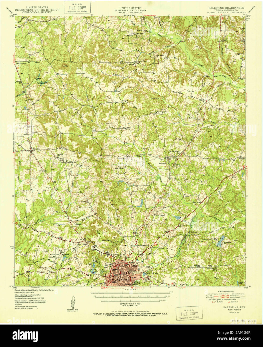 Map of palestine texas hi-res stock photography and images - Alamy