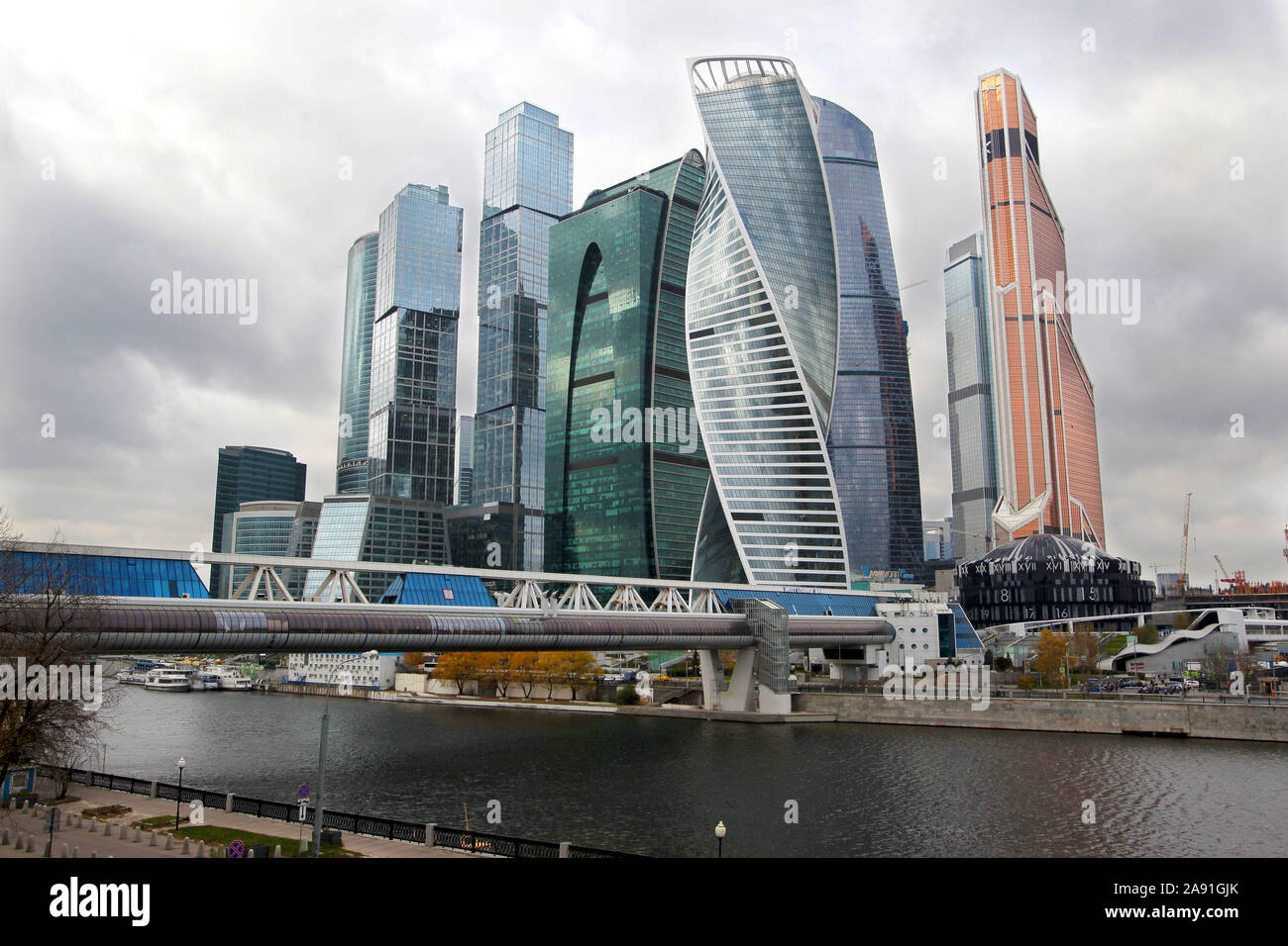 Russia, Moscow. The Moscow International Business Center Moskva-City. The Financial Times daily informed, citing the Global Witness non-governmental organization, that relatives of Syrian President Bashar al-Assad had purchased about 20 apartments in Moscow’s skyscraper district Moskva-City. The article notes that the total value of property bought in the period from 2013 to 2019 comes up to $40 mln, adding that the apartments were purchased through offshore Lebanese enterprises. Stock Photo