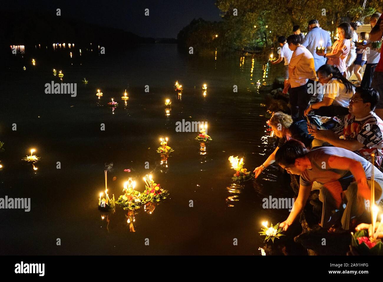 Bandar Seri Begawan, Brunei. 11th Nov, 2019. People prepare to release