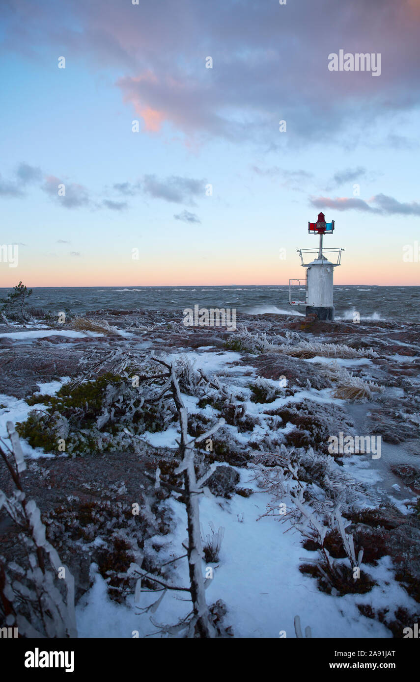 Sunset at coast Stock Photo