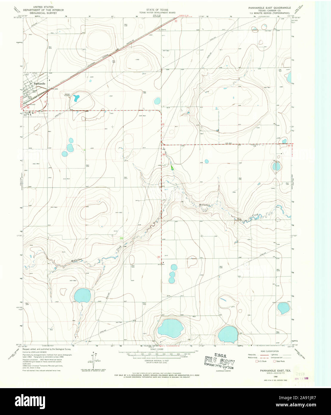 Texas panhandle map hi res stock - Usgs Topo Map Texas Tx Panhandle East 116223 1966 24000 Restoration 2A91JR7