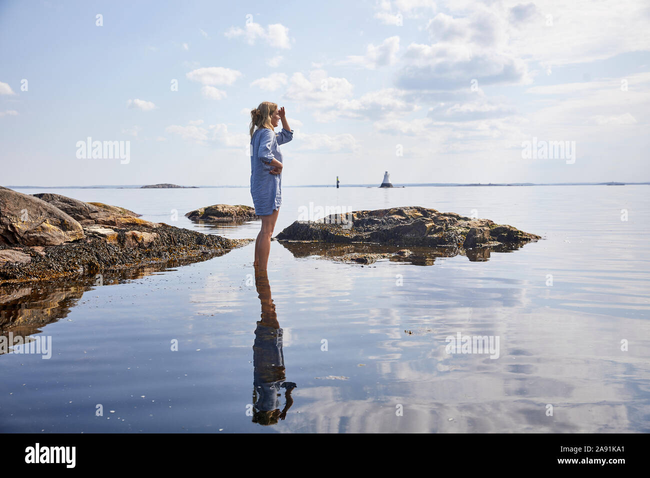 Woman at sea Stock Photo - Alamy