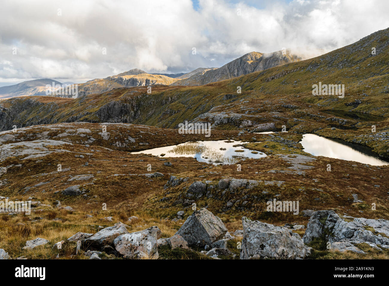 Scottish Highlands on a cloudy autumn day Stock Photo