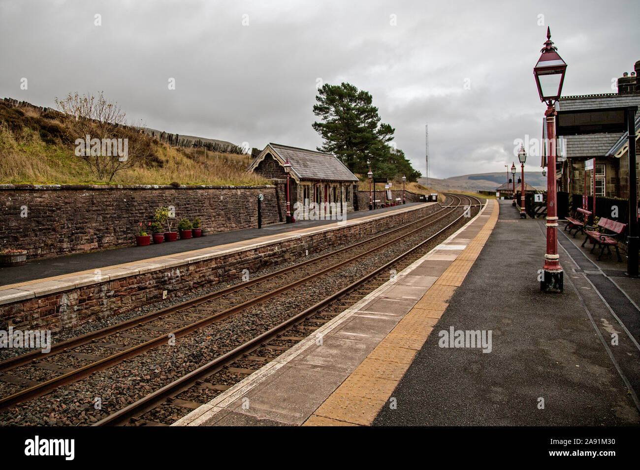 Dent Railway Station, Cowgill, South Lakeland District of Cumbria, the highest above sea level in England at 1150 feet Stock Photo