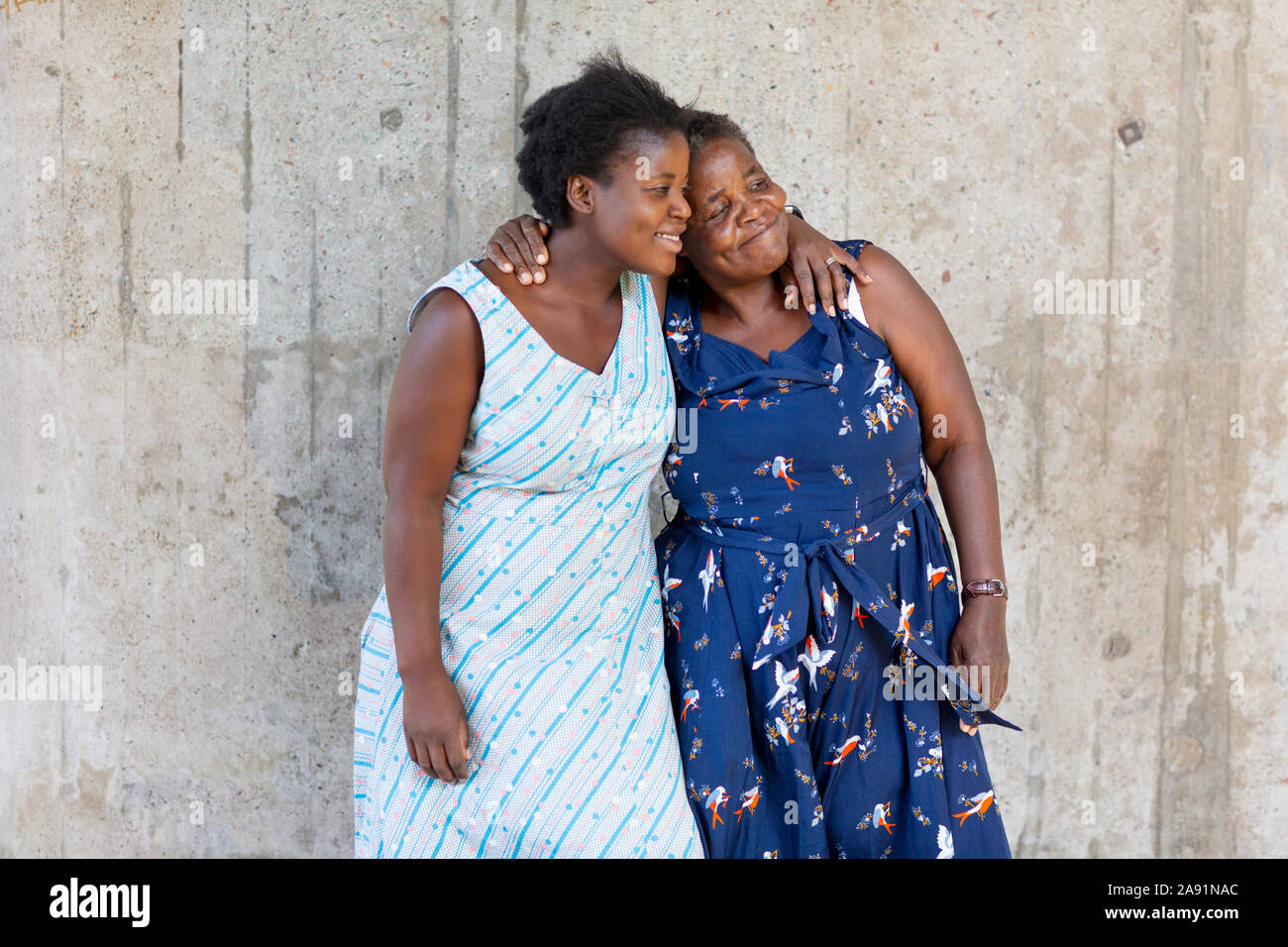 Woman with adult daughter Stock Photo