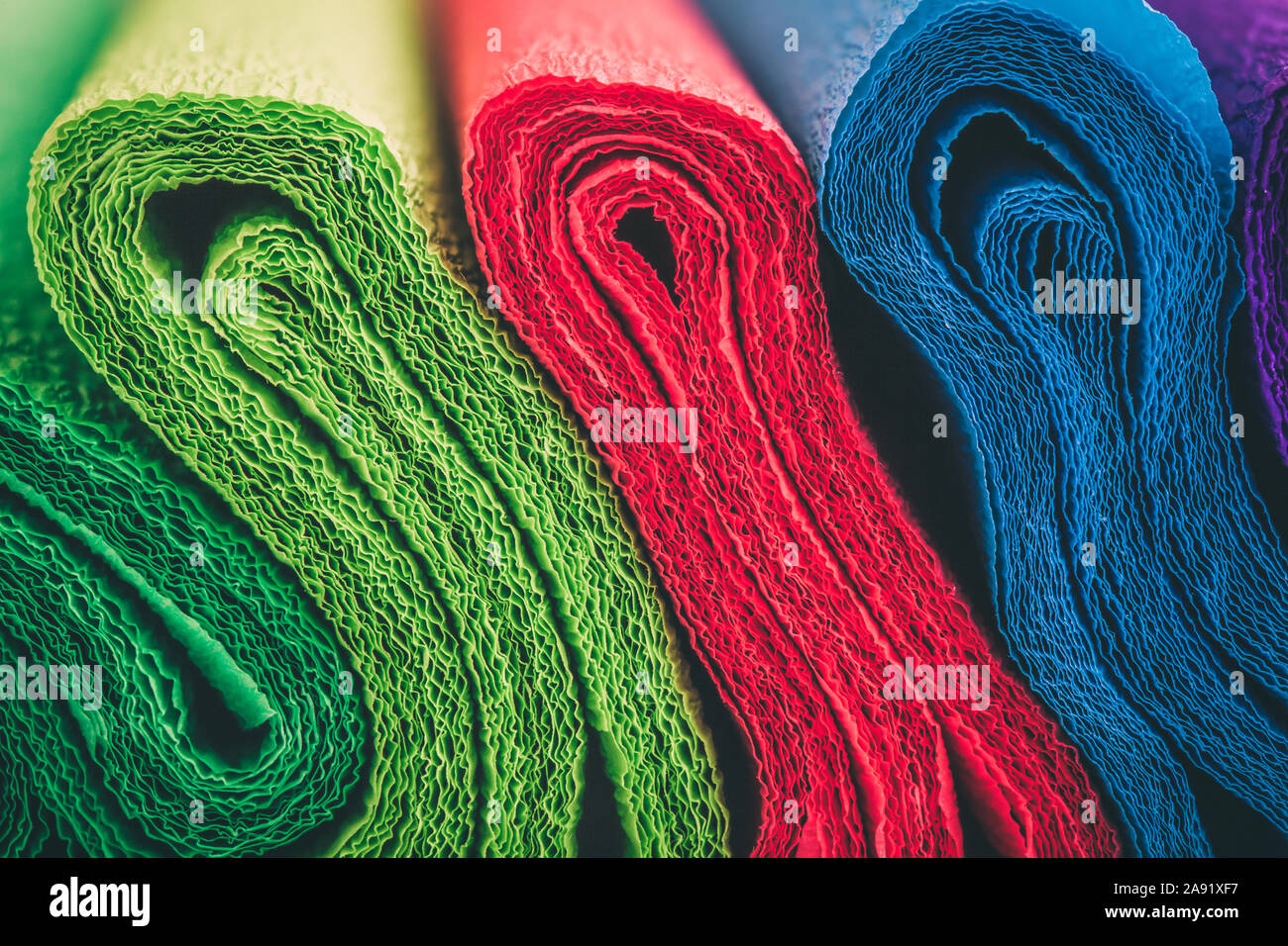 Colorful crepe abstract background Stock Photo