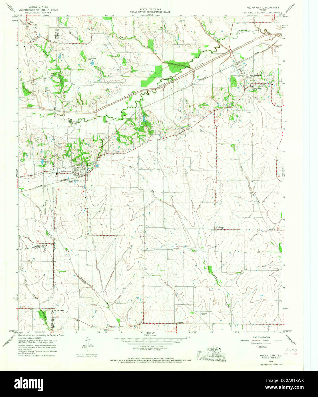 Topograph Map Vector USGS TOPO Map Texas TX Pecan Gap 114885 1964 24000 Restoration Stock ...