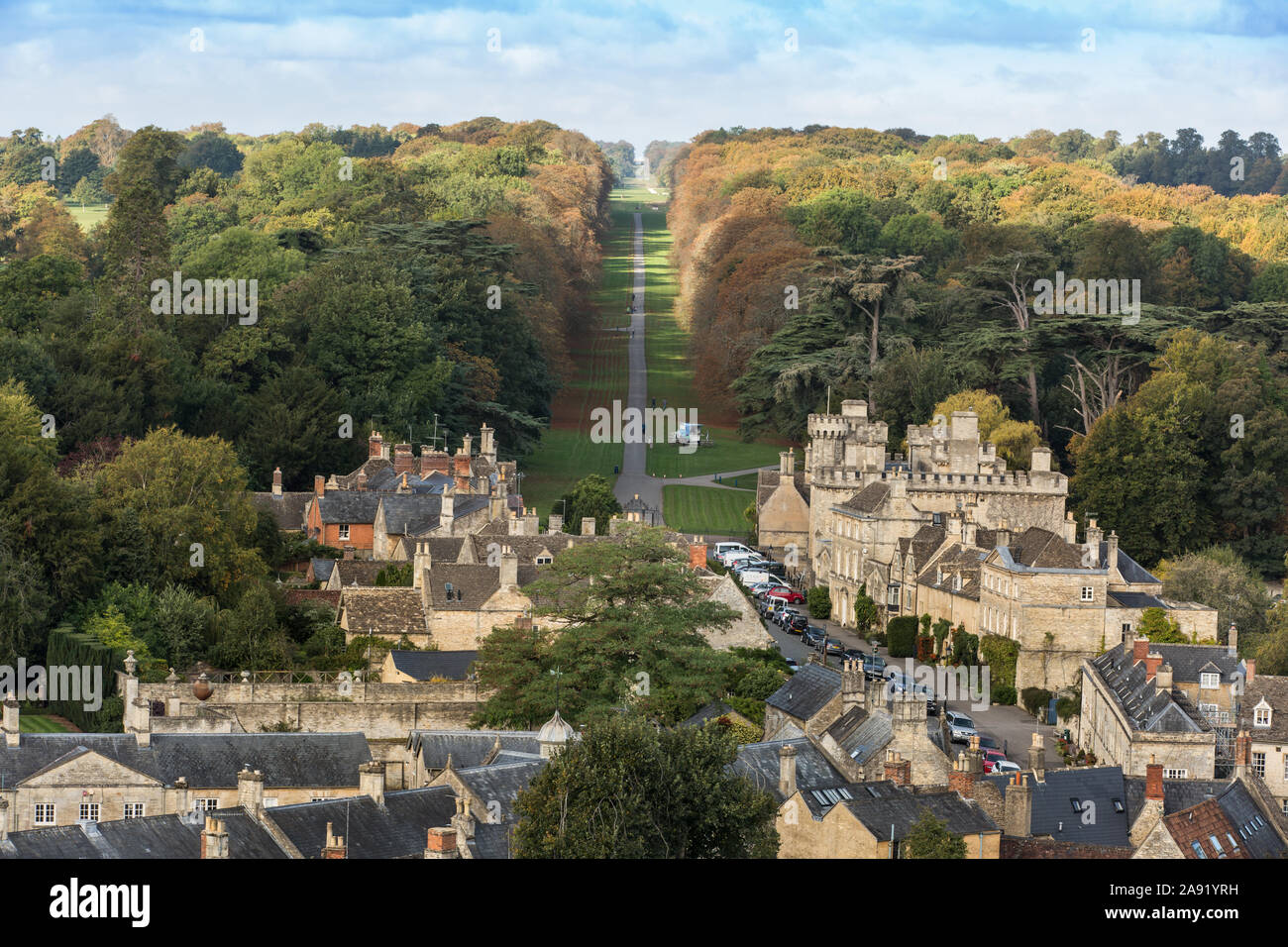 Cirencester park in Cirencester The Cotswolds Stock Photo