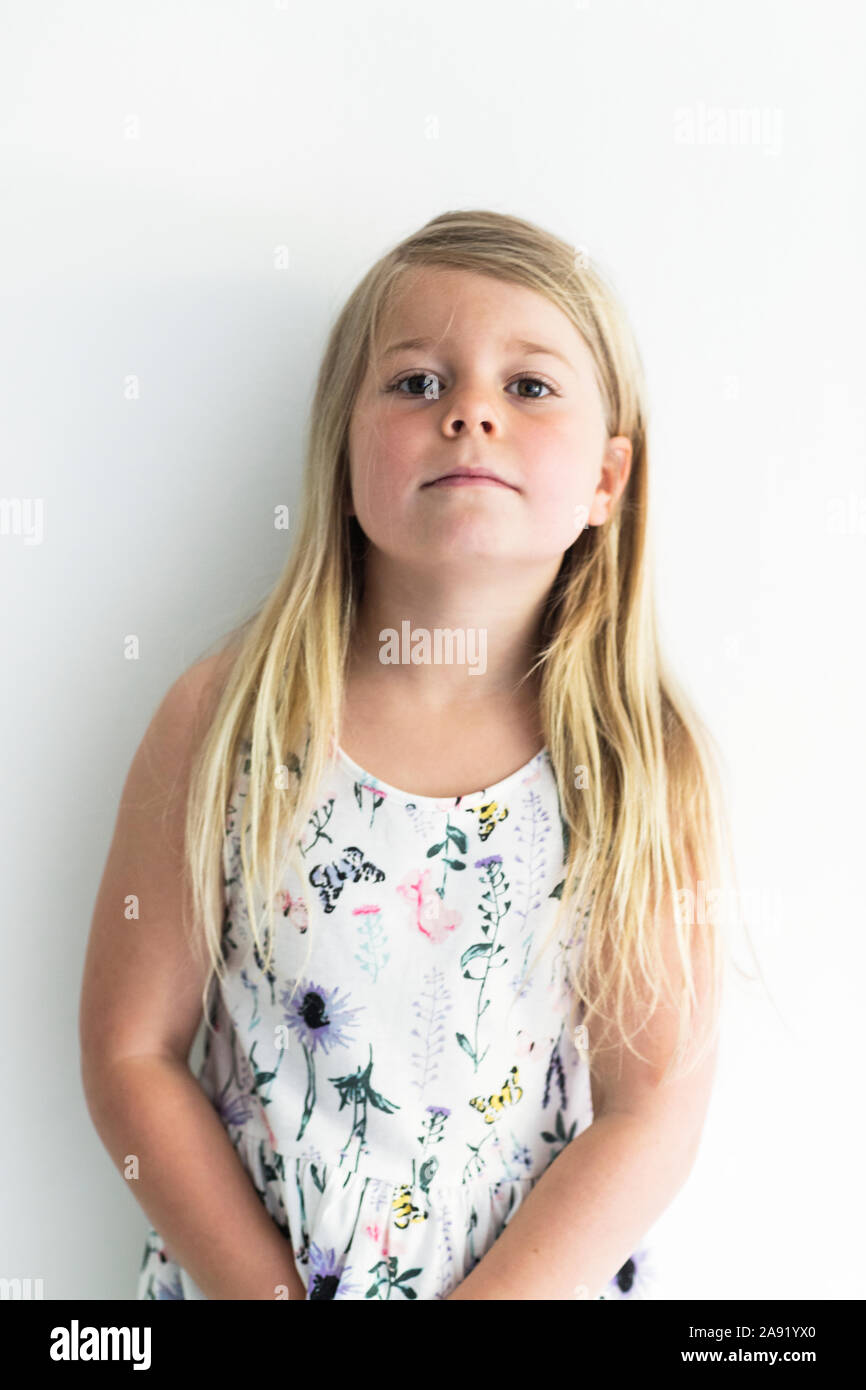Portrait of girl looking at camera Stock Photo - Alamy