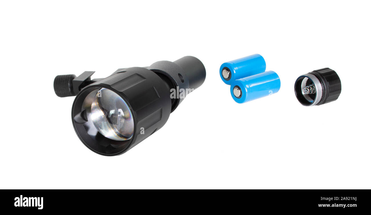 Infrared emitter for a night vision scope with batteries removed Stock Photo Alamy