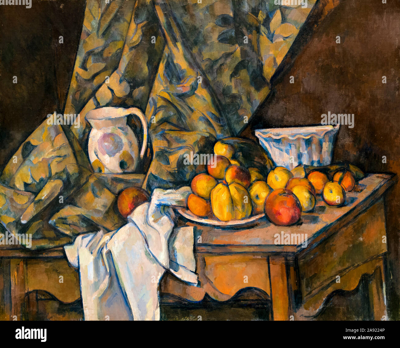 Paul Cezanne, Still Life with Apples and Peaches, painting, circa 1905 ...