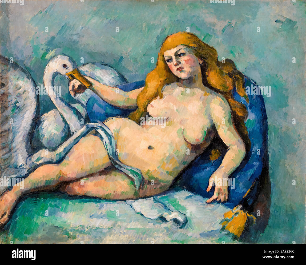 Paul Cezanne, painting, Leda and the Swan, (Léda au cygne), 1880-1882 Stock Photo