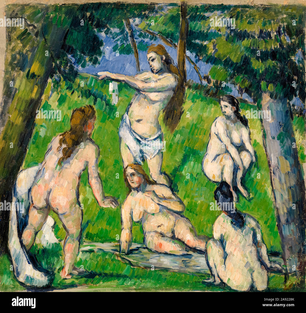 Paul Cezanne, Five Bathers, (Cinq baigneuses), painting, circa 1877 Stock Photo