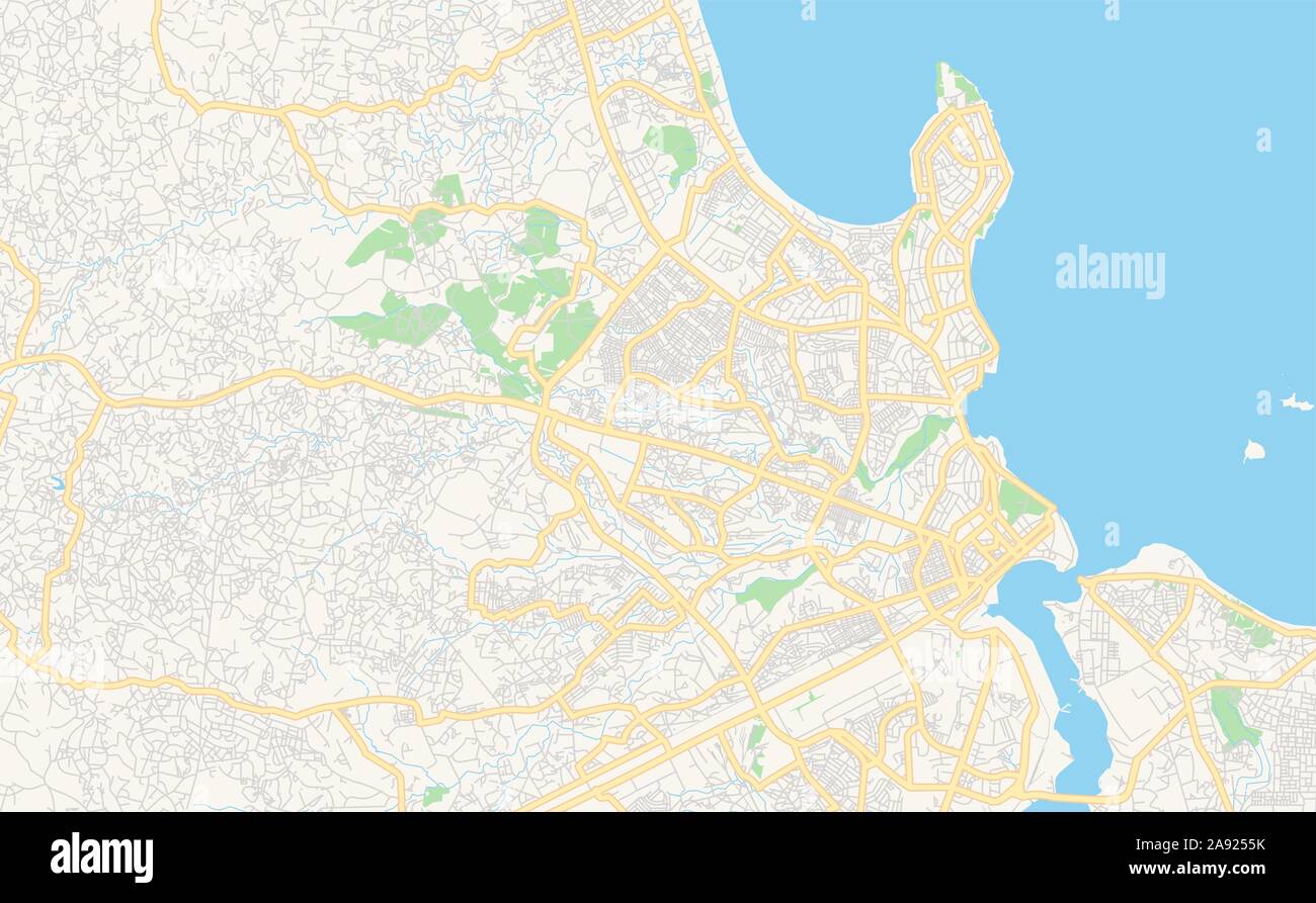 Dar Es Salaam Street Map Printable Street Map Of Dar Es Salaam, Tanzania. Map Template For Business  Use Stock Vector Image & Art - Alamy
